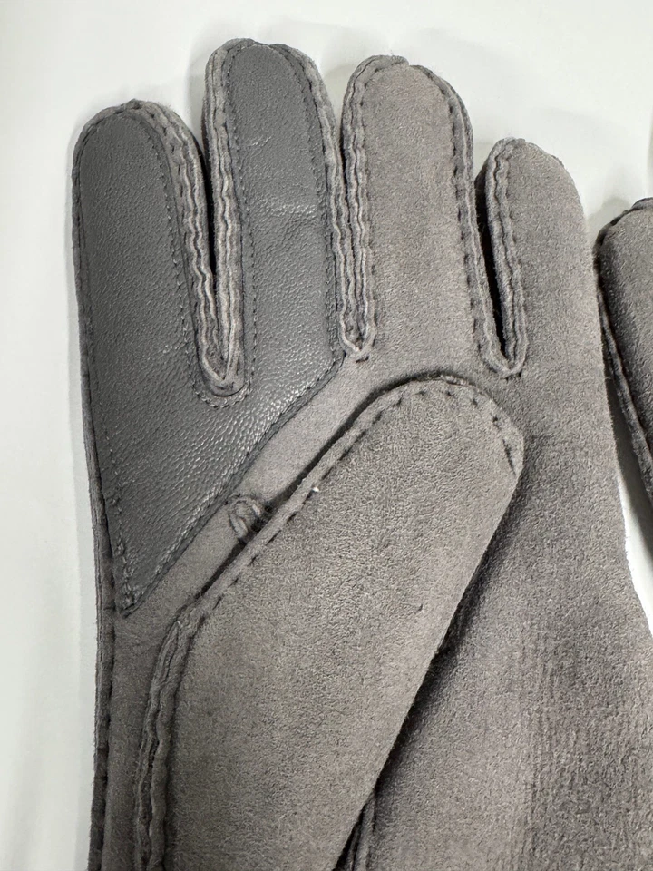 Guantes de invierno UGG 3 puntos gris piel de oveja piel de oveja para hombre pantalla táctil NUEVOS M/L Foto 4 de 4