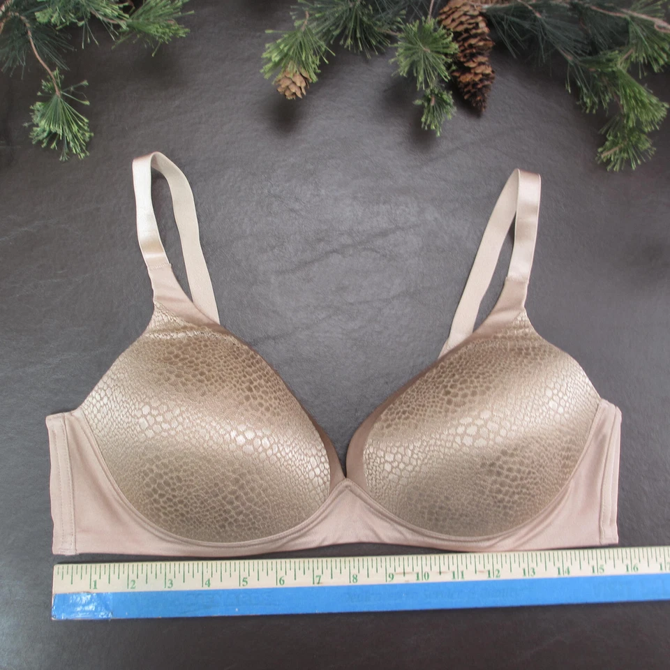 Warners Bra Size 40C Brown Padded Wireless Adjustable Clasp Back - Image 2 of 4