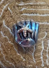 1 Authentic Pandora Retired Sterling Silver 14K Gold Seashell Charm