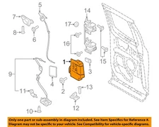 FORD OEM 15-22 F-150 Rear Door Lock Hardware-Handle, Inside FL3Z1822600AE