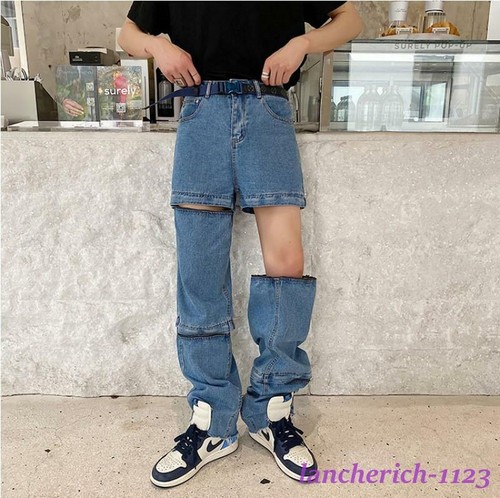 Men's Hip Hop Detachable Pants Straight 