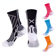ZONBAILON Breathable Mountaineering Basketball Socks Outdoor Towel Socks 4 Pairs