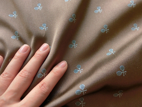 Tennis Sport Premium italiano sfumato jacquard broccato tessuto seta, taque 70x81 cm - Foto 4 di 17
