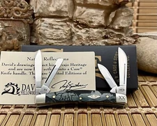 Case XX USA Gray Bone David Yellowhorse GRIZZLY MOUNTAIN Small Congress Knife
