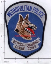 Washington DC - Metropolitan Police Canine Corps District of Columbia Patch