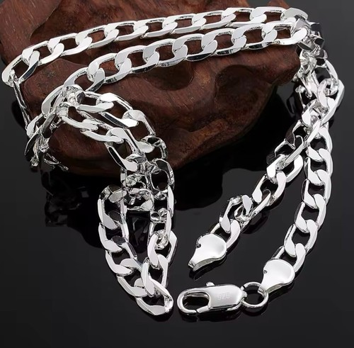 925 Sterling Silver Necklace Chain Woman Men Multiple Sizes And Shapes Uk Stock - Picture 25 of 86