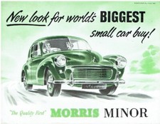 MORRIS MINOR SERIES 2 SALOON & TRAVELLER ORIGINAL 1952 FACTORY UK SALES BROCHURE