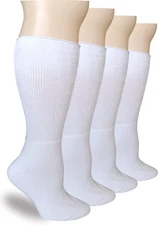 COIYUFUX 2 Pairs Extra Wide Bariatric Diabetic Socks Loose Non Binding Sock for 