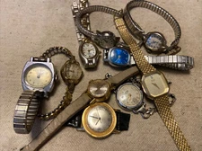 Lot Of 10 Vintage Women’s Wristwatches Elgin, Seiko, Bulova, Timex - Non Working