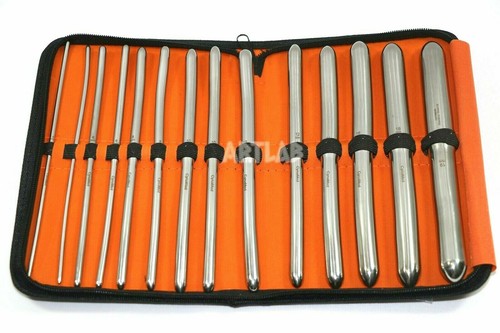 Premium set of 14 Hegar Dilator Set Uterine Urethral Diagnostic Surgical Sounds - Picture 2 of 12