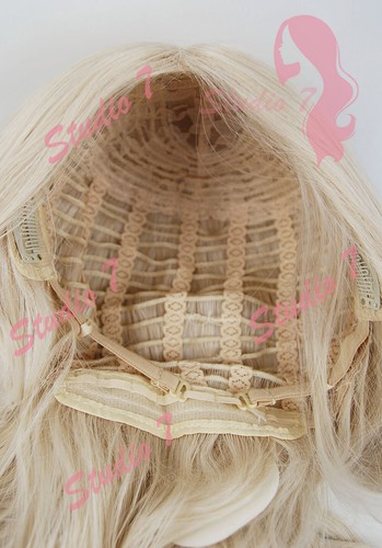 W82 Honey Blonde Ombre Full Ladies Wig Long Wavy Skin Top studio7-uk - Picture 7 of 7