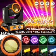 230W 7R Zoom Moving Head Beam Sharpy Stage Lighting 24Prisms DMX Party DJ Light