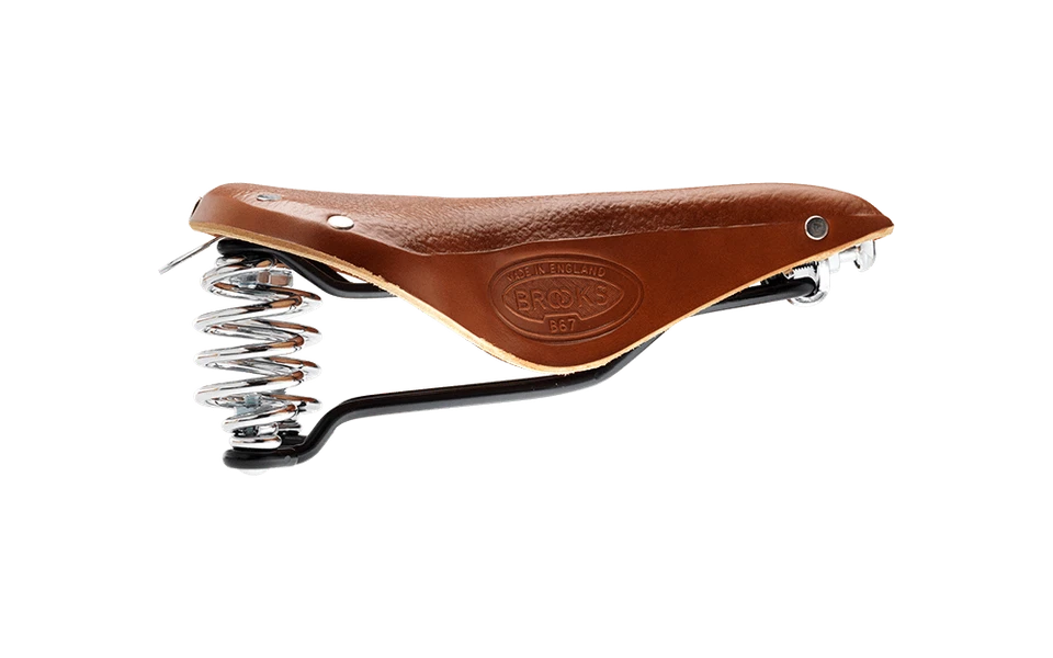 SILLINES DE BICICLETA DE CUERO - CON RESORTES - BROOKS INGLATERRA - ASIENTO DE BICICLETA DE CUERO B67  Foto 2 de 4