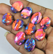 AA  13X18 MM Natural Oyster Copper Turquoise Oval Cabochon Loose Gemstone Lot