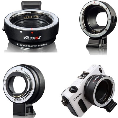 Viltrox EF-EOS M AF Lens Mount Adapter for Canon EF/EF-S Lens to EOS-M M6 M200 +