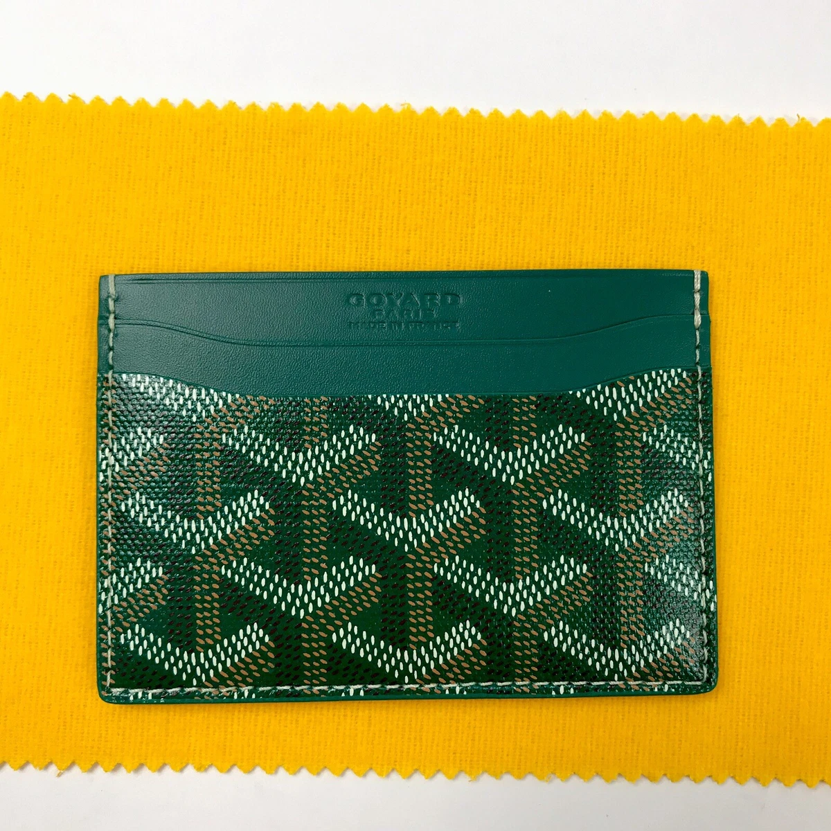 purple goyard card holder