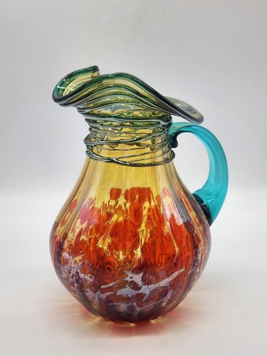 Mariusz Rynkiewicz Glass Pitcher Hand Blown, Signed And Numbered - Picture 3 of 15