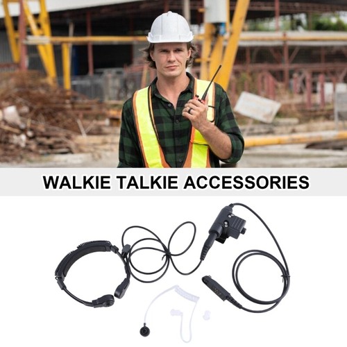 Air Tube Throat Vibration Mic Headsets Earpiece For UV9R UV5S A-58 - Zdjęcie 6 z 8