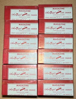 NOS Airequipt/Argus Automatic Photography Slide Changer Magazine Box of 12
