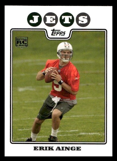 2008 Topps #339 Erik Ainge Rookie New York Jets