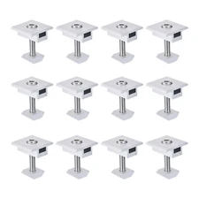 12 Pcs Solar Panel Middle Clamps 40mm Aluminium Solar Panel Mount Mid Clips
