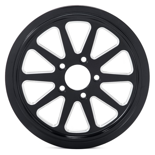 70 TOOTH 1 1/8" BLACK SUPER SPOKE REAR PULLEY SPROCKET FOR HARLEY & CHOPPERS - Picture 1 of 12