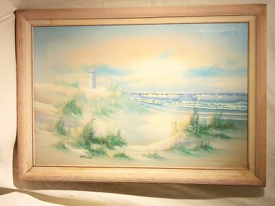 Vintage Original Oil Painting Landscape Signed By Antonio (Tanos) 20'' x 16'' 1986