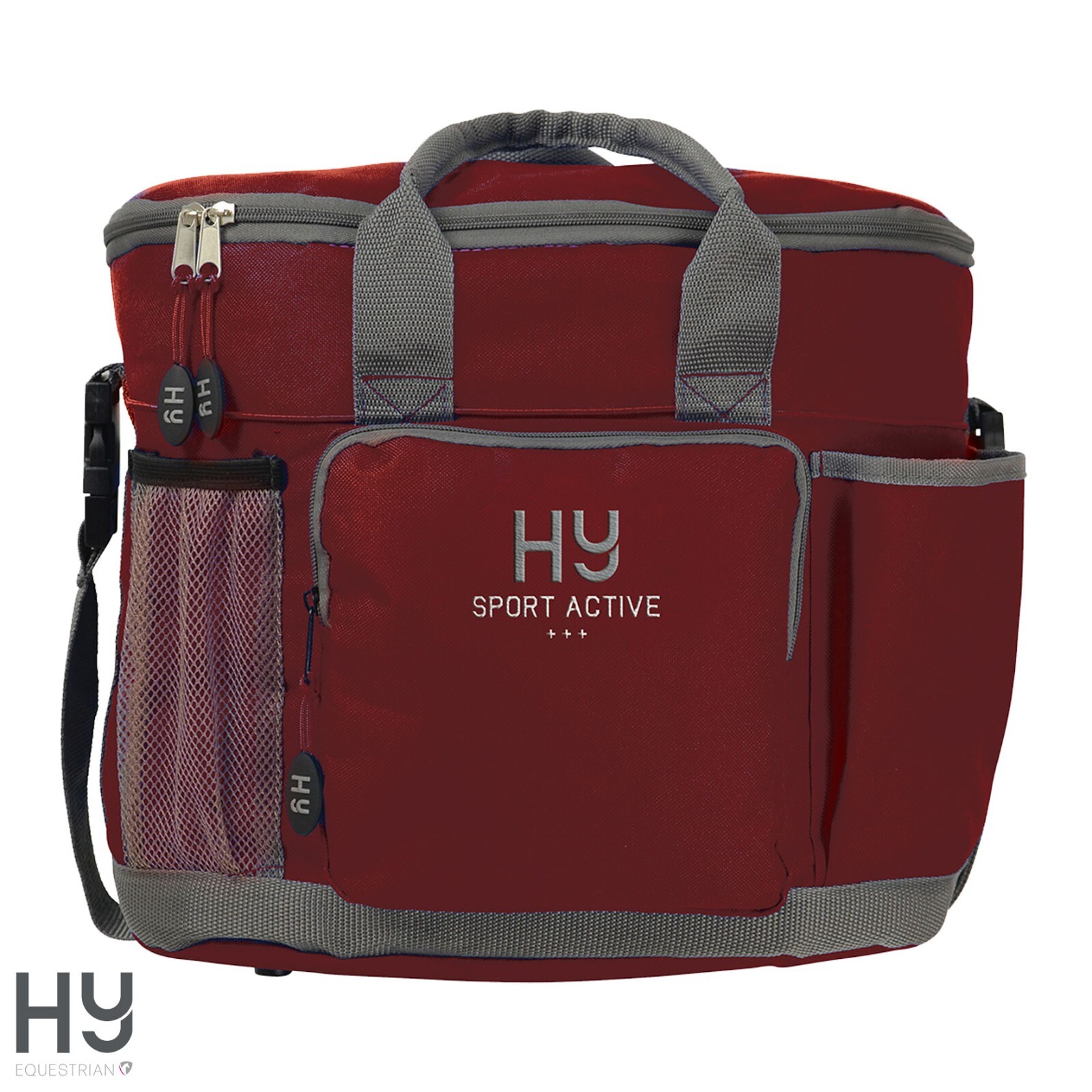 Grooming Bag by Hy Sport Active   VIVID MERLOT    Sturdy Easy Clean, Zip Pockets