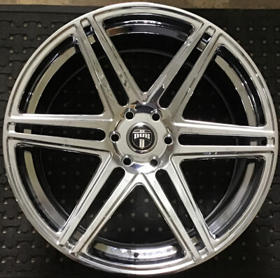 24'' DUB 1PC S254 FLEX Chrome 24x10 6X5.5 Wheel 30mm Rim 33