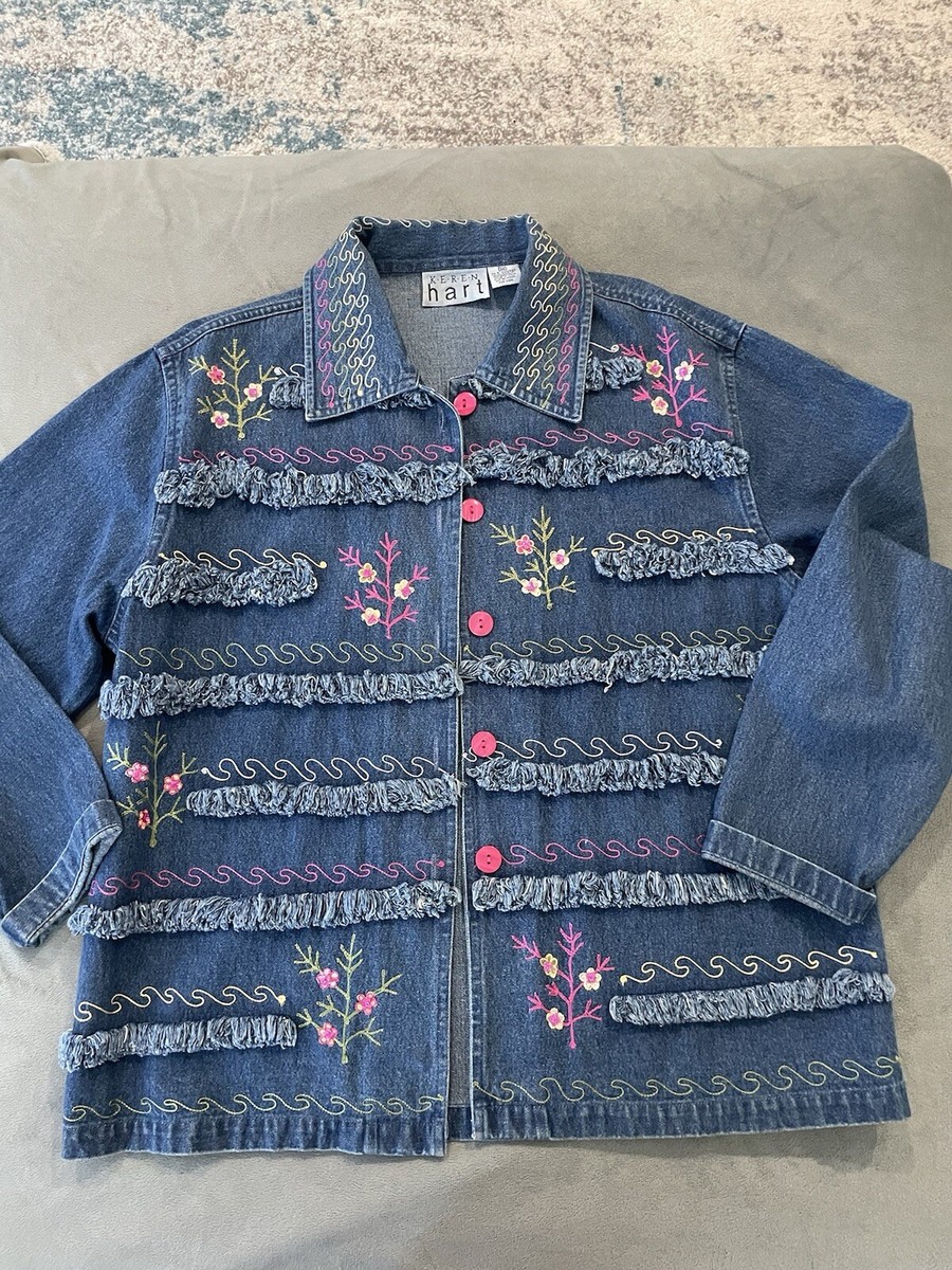 Keren Hart デニムジャケット アニマル 刺繍 ヴィンテージ Keren Hart デニムジャケット アニマル 刺繍 ヴィンテージ
