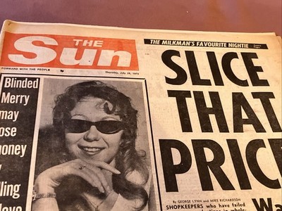 The Sun newspaper 1973 -page 3 girl Marilyn Cole. Charlotte Rampling.The Goodies