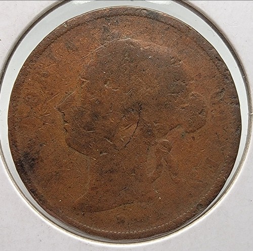 1874 H STRAITS SETTLEMENTS 1 CENT VICTORIA COPPER COIN
