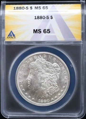 1880-S Morgan Dollar ANACS MS 65 #26MAR010