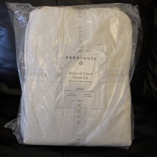 Relaxed Linen Sheet Set - Parachute - Queen White - Brand New
