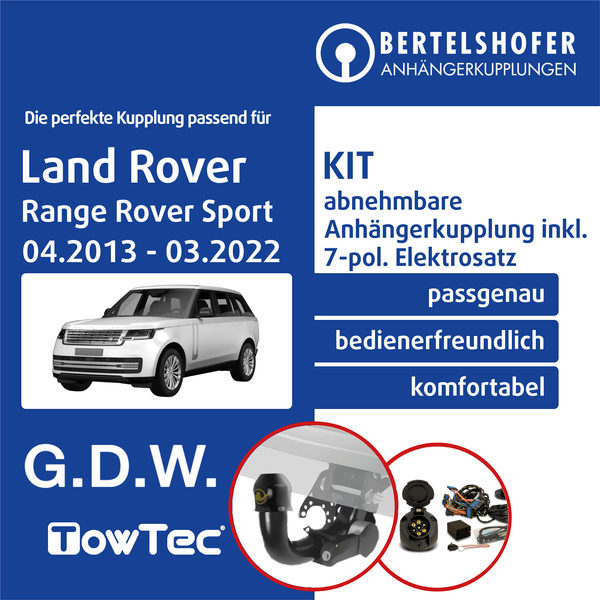 für Land Rover Range Rover Sport II Typ L494 13- AHK Abn +7Pol Spez E-Satz TOP-image