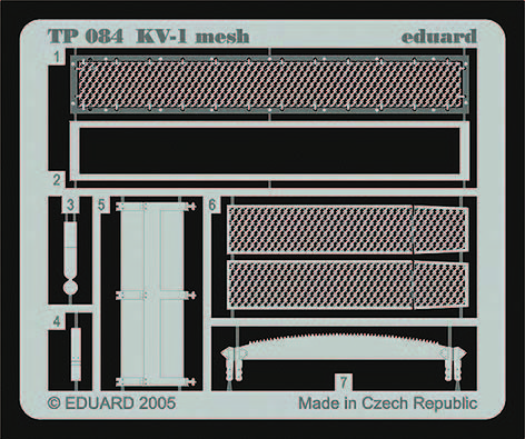 Eduard Accessories Tp084 - 1:32 Kv-1 Mesh FüR Trumpeter Bausatz - ÄTzsatz - Neu-image