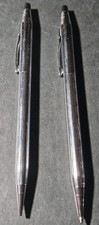 Vintage Cross Pen & Pencil Set Silver Tone Chrome Made in USA