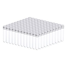 PATIKIL 120Pcs 45ml Plastic Test Tube with Screw Caps, 140x25mm Tubes Aluminu...