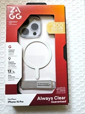ZAGG Crystal Palace Snap w/ Kickstand Magsafe Case for iPhone 16 PRO Clear