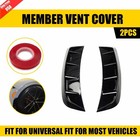 2X Glossy Black Side Fender Air Vents Wing Cover Trim Accessories Universal US