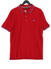 Kaporal Men's Polo XL Red 100 Cotton Basic