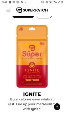 The Super Patch Company IGNITE Super Patch Deal with Calories 28 Patches NEW!