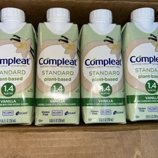 Nestle Compleat Standard Tube Feeding Formula 8.45oz Box of 12 BB 8/2026 Vanilla