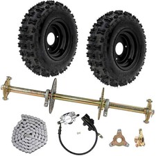 32" Rear Axle Kit 6" Wheels Brake Hub 428 Sprocket Go kart MINI BIKE Cart ATV US