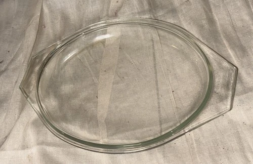 Vintage PYREX Clear Glass Oval Lid #943C