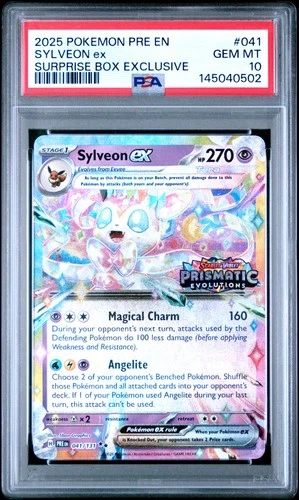 2025 POKEMON PRE EN-PRISMATIC EVOLUTIONS #041 SYLVEON EX PSA 10