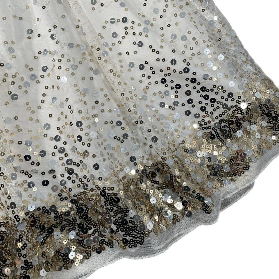 Speechless 女孩白色亮片薄纱连衣裙 16 码派对圣诞假期 — 第 2/4 张图片