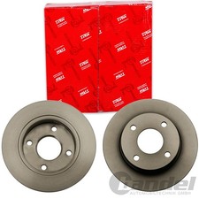2X TRW BREMSSCHEIBEN 240mm VOLL VORNE PASSEND FÜR FORD COURIER FIESTA KA MAZDA
