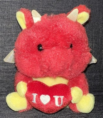 Aurora World Light My Heart Red Dragon Plush I Love You   5  Stuffed Toy