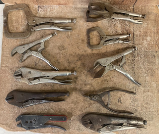 Lote de 10 empuñaduras de tornillo de colección alicates de bloqueo de mandíbula Malco